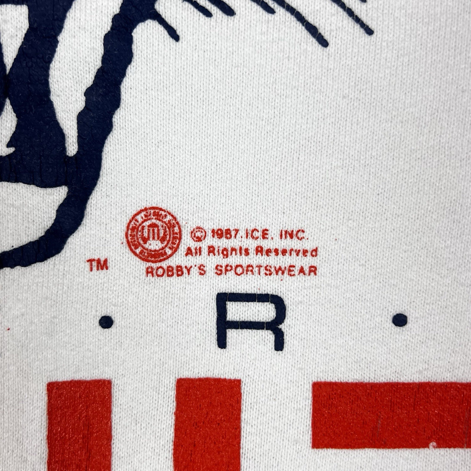 Vintage 80s Auburn Tigers Russell Wrap Around 2-Sided Sweatshirt Sz Medium USA
