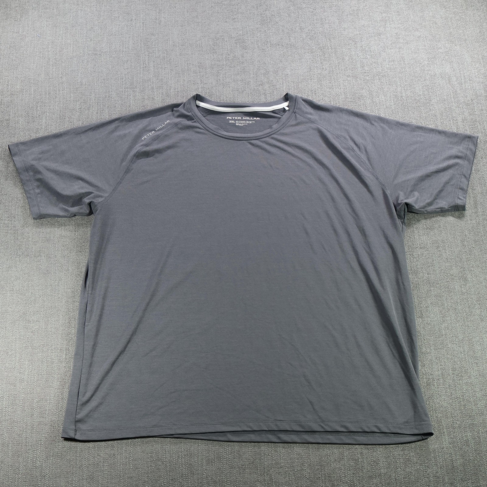 Peter Millar Shirt Mens XXXL Gray Aurora Performance Tee UPF 50 Crown Sport