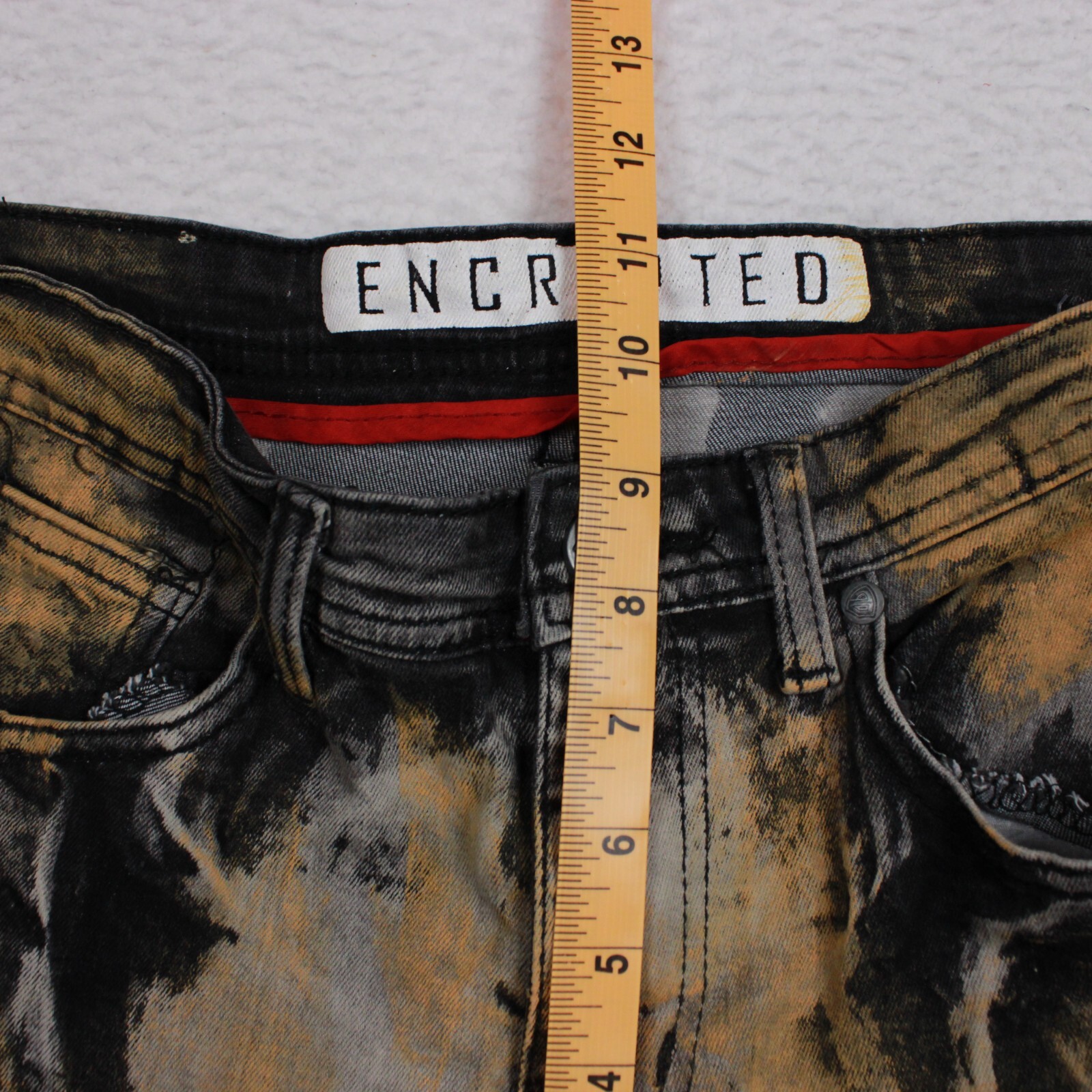 ENCRYPTED Women’s Moto Jeans Size 12 Acid Wash
