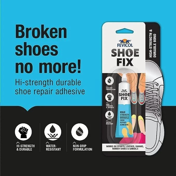 2X Fevicol Shoefix High Strength Durable Shoe Repair Adhesive (20ml)