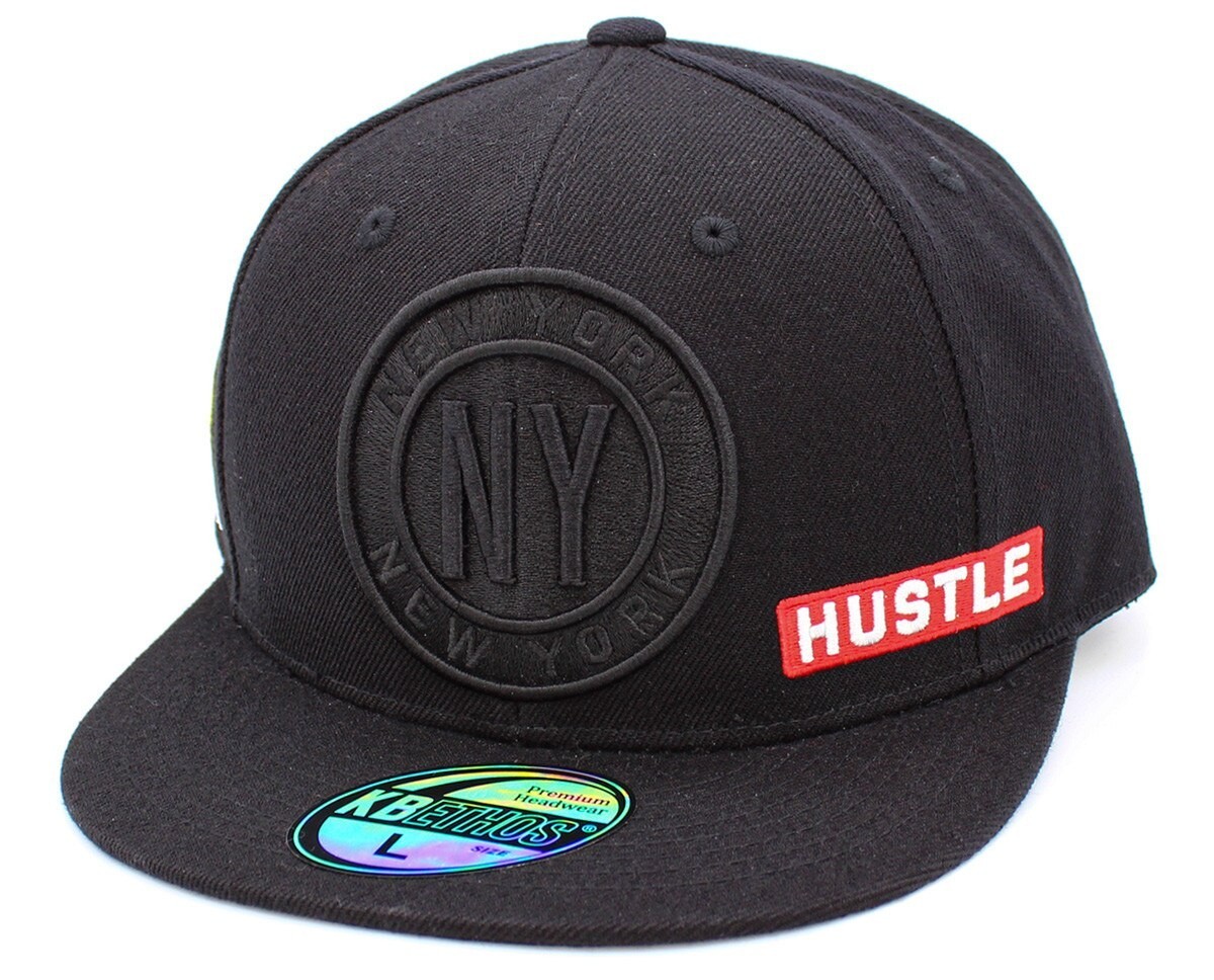 New York Hustle GOAT Fitted Cap – KBETHOS Streetwear Hat Premium Urban – NEW