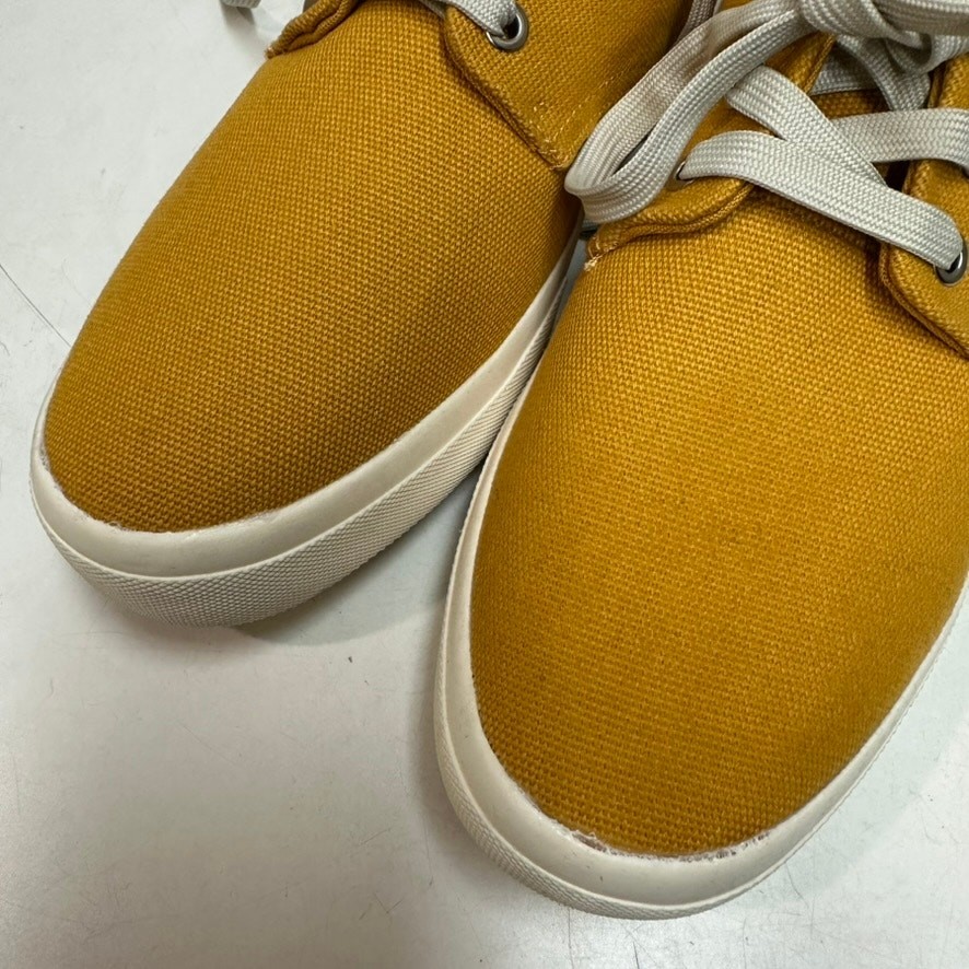NWT Sun + Stone Men’s Kiva Lace-Up Core Sneakers Mustard Yellow Ivy Preppy 8