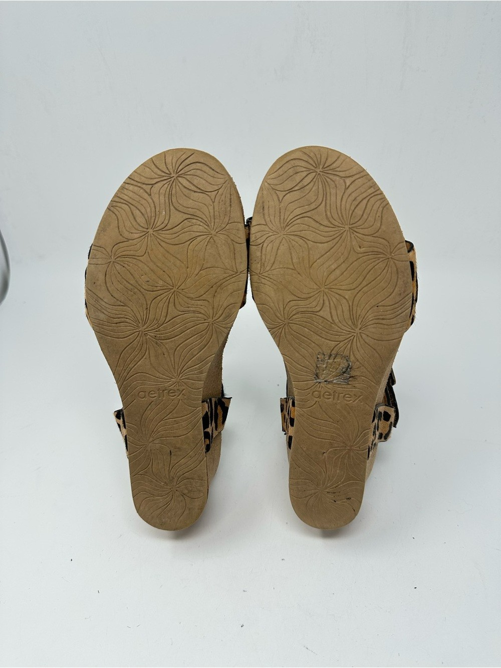 Aetrex Sydney Quarter Strap Espadrille Wedge Women’s 8.5