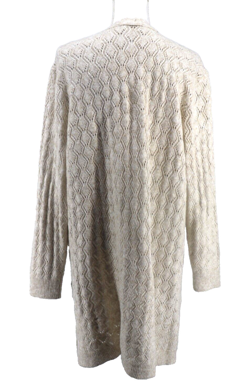 Soft Surroundings Duster Wool Blend Cardigan Womens Large Long Brown Lightweight