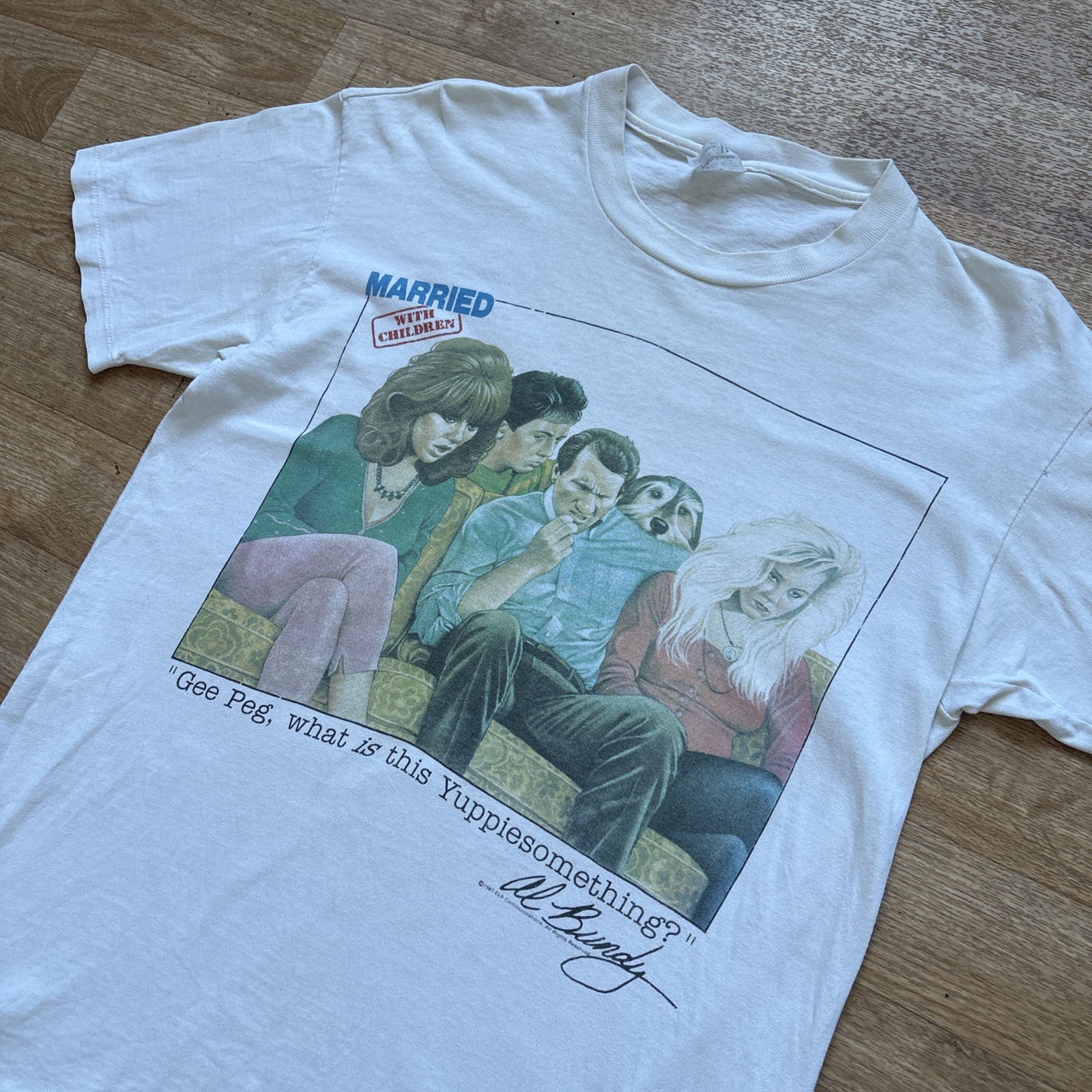 VINTAGE Al Bundy Shirt Adult L Yuppies Gee Peg USA Married With Children TV 80s