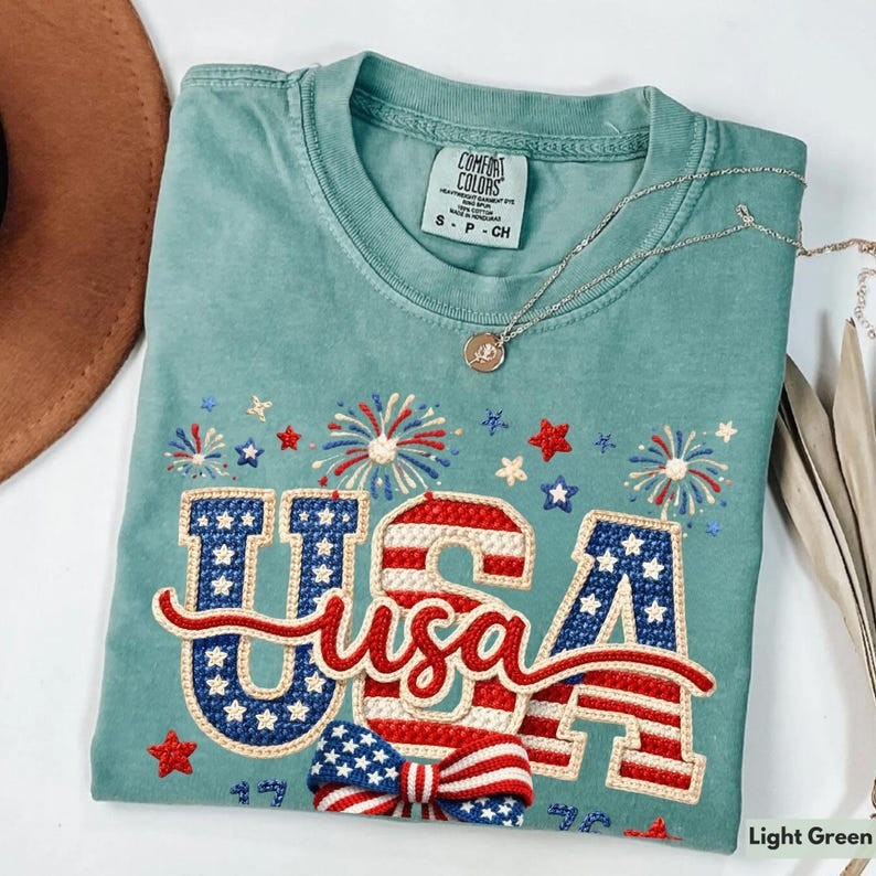Comfort Colors USA Shirt for Independence Day TShirt for 4th of July – No Embro