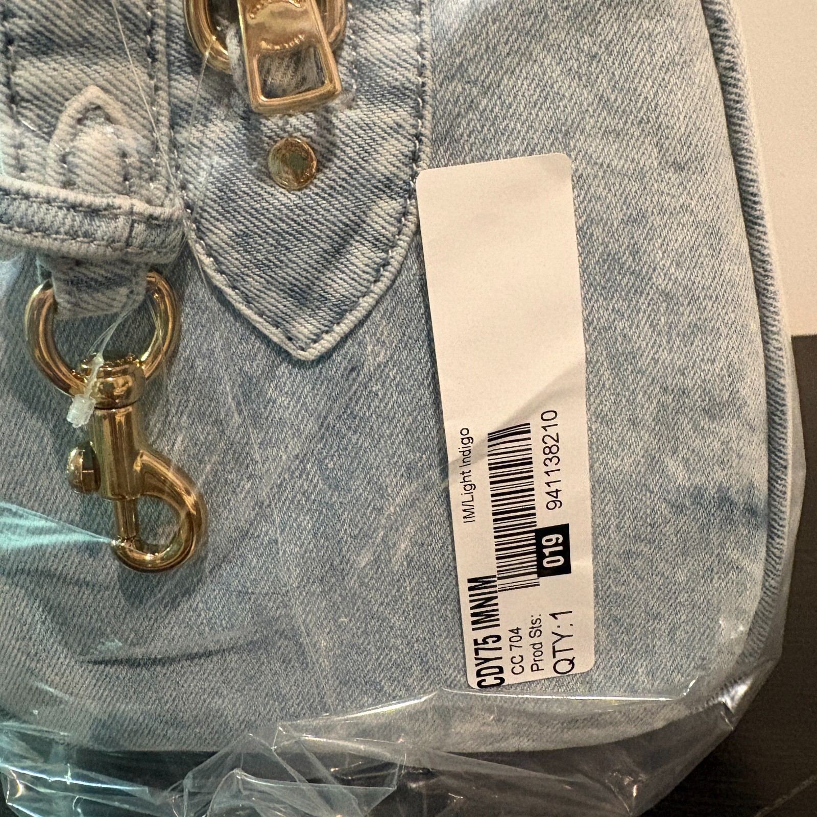 NWT Coach Rowan Large Satchel Bag In Loved Denim With Charms CDY75 Authentic