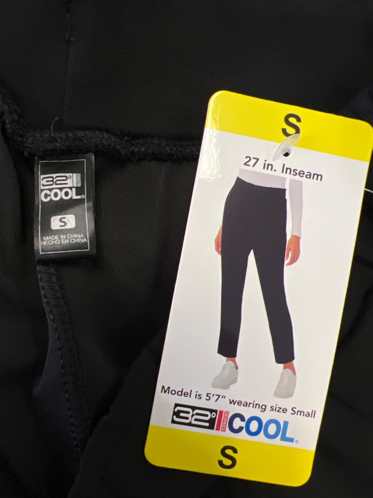 32 Degrees Cool Women’s Black Pull On Knit Pants – S