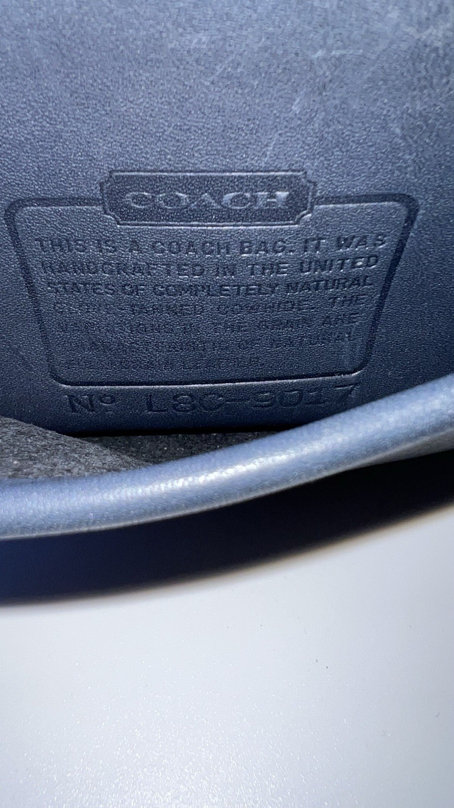 Vintage Coach Abbie Zip Crossbody Bag 9071 Limited Navy Blue USA Made Rare