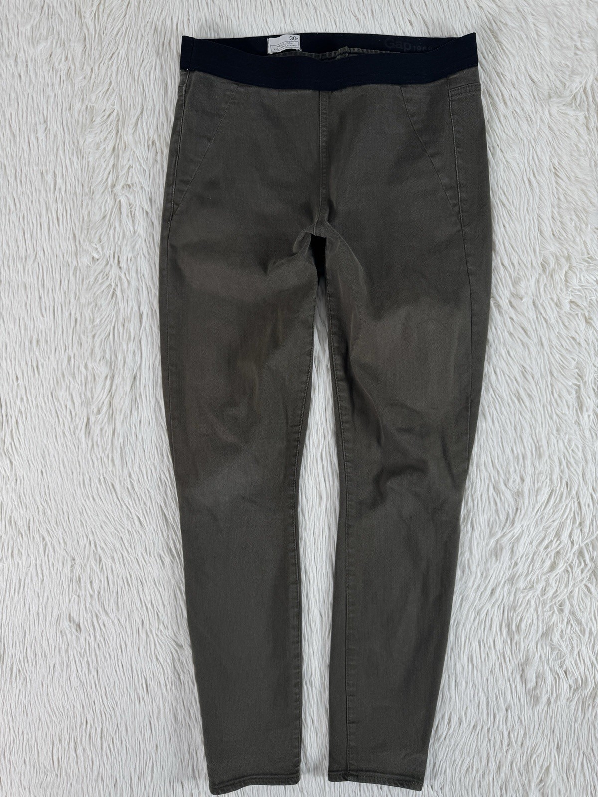 Gap 1969 Olive Green Resolution High-Rise Pull-On Legging Denim Jeans Women’s 30