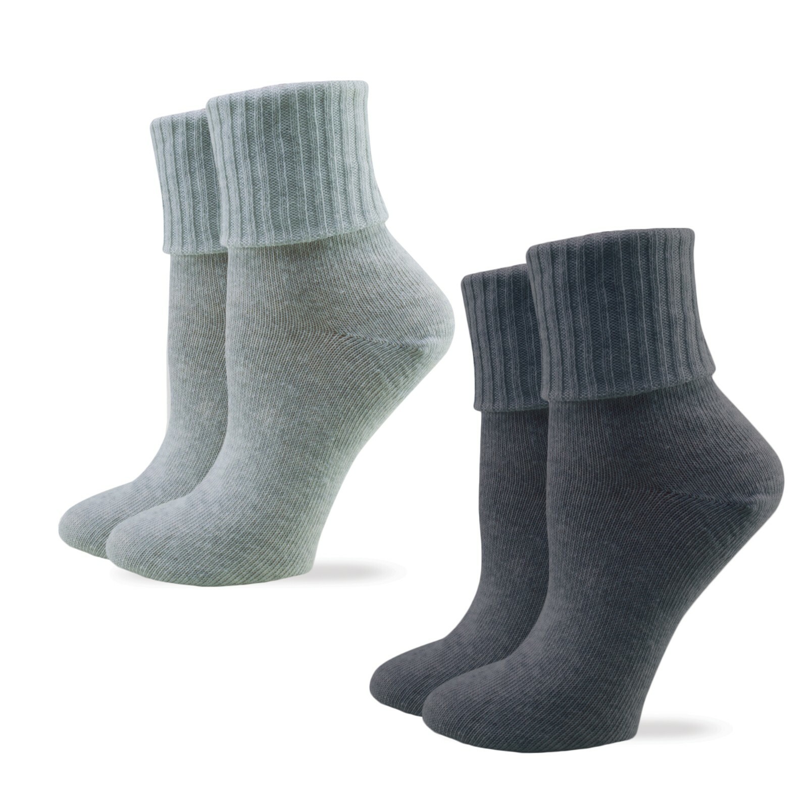Wrangler Ladies Cotton Turn Cuff School Uniform Socks 2 Pair Pack