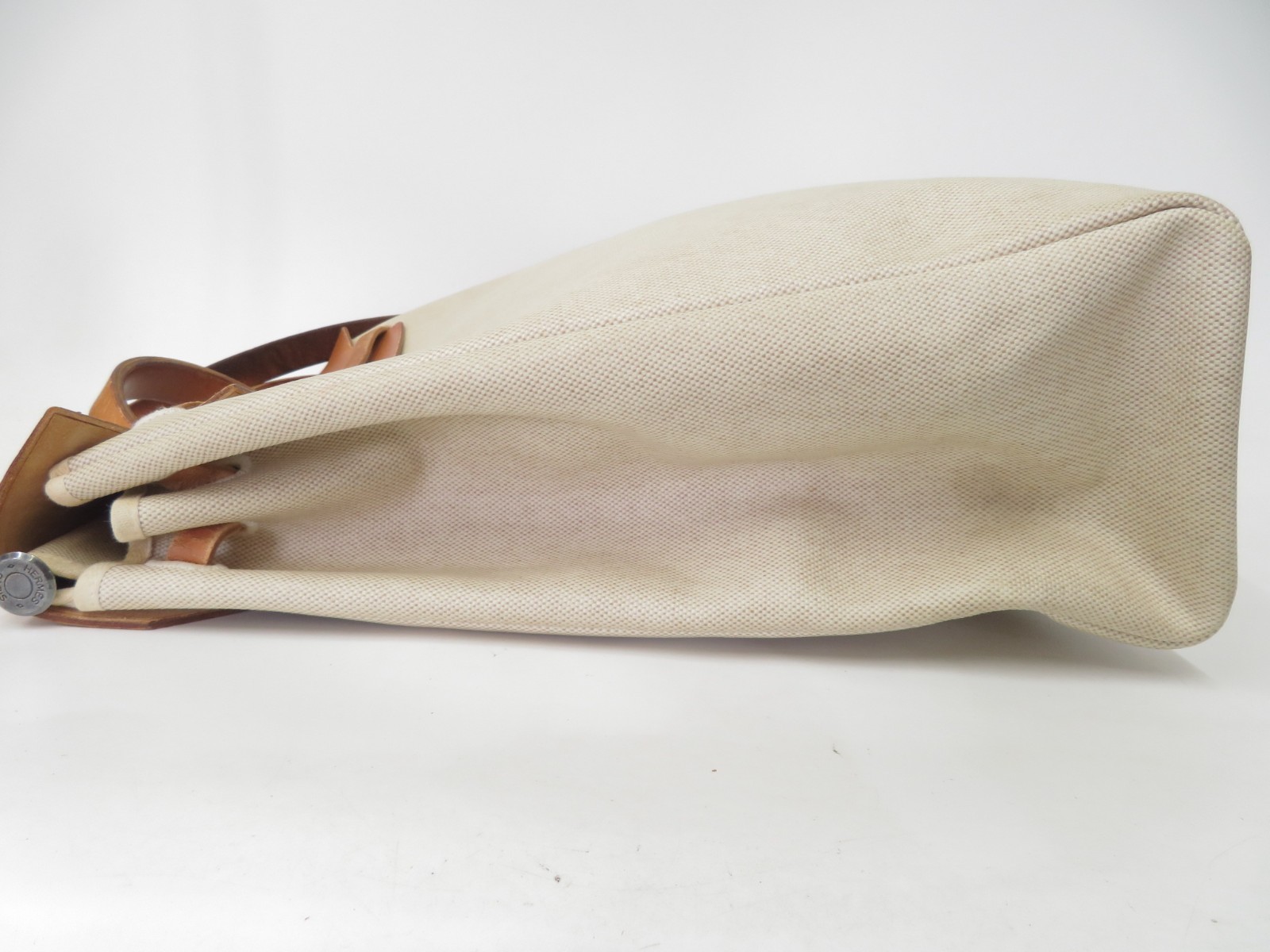 Authentic Hermes Her Bag Canvas Hand Bag Shoulder Bag F#53185
