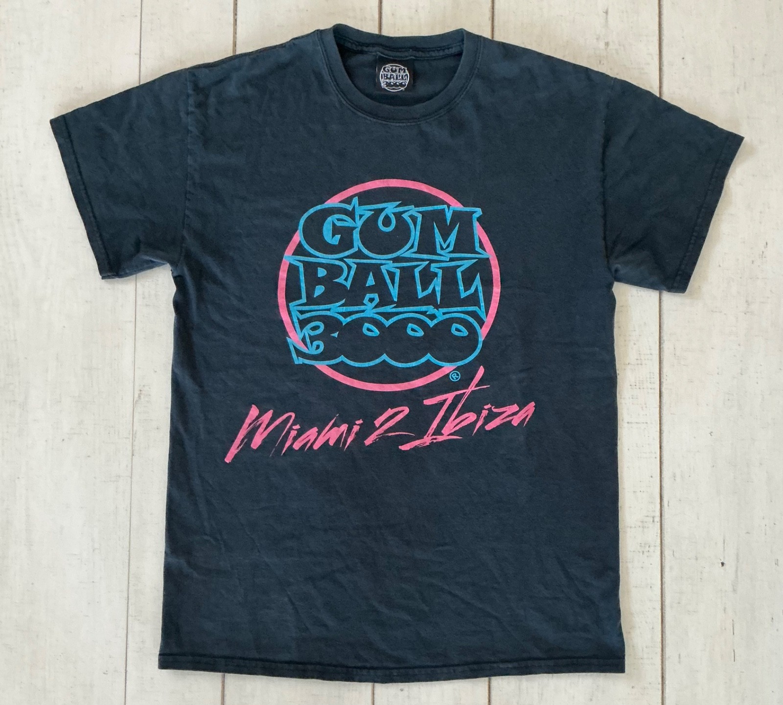 Official GUMBALL 3000 “Miami to Ibiza” 2014 Rally Festival Tour Shirt Miami Vice