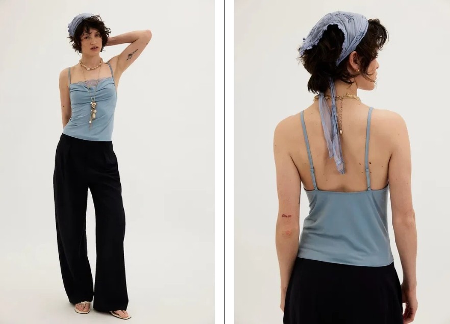 Free People Intimately Sophie Cami – Autumn Sky Blue – LARGE – BNWT – £40