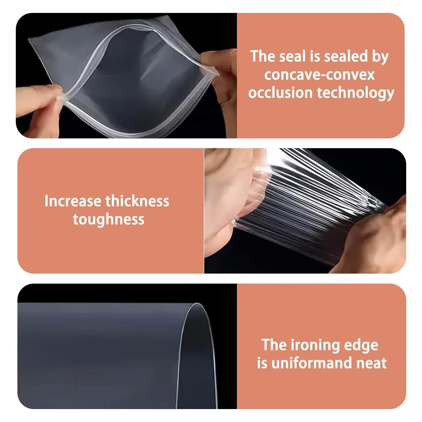 500pcs Small Poly Bags 8cm x 12cm, Sealing Bags Ziplock Bag…