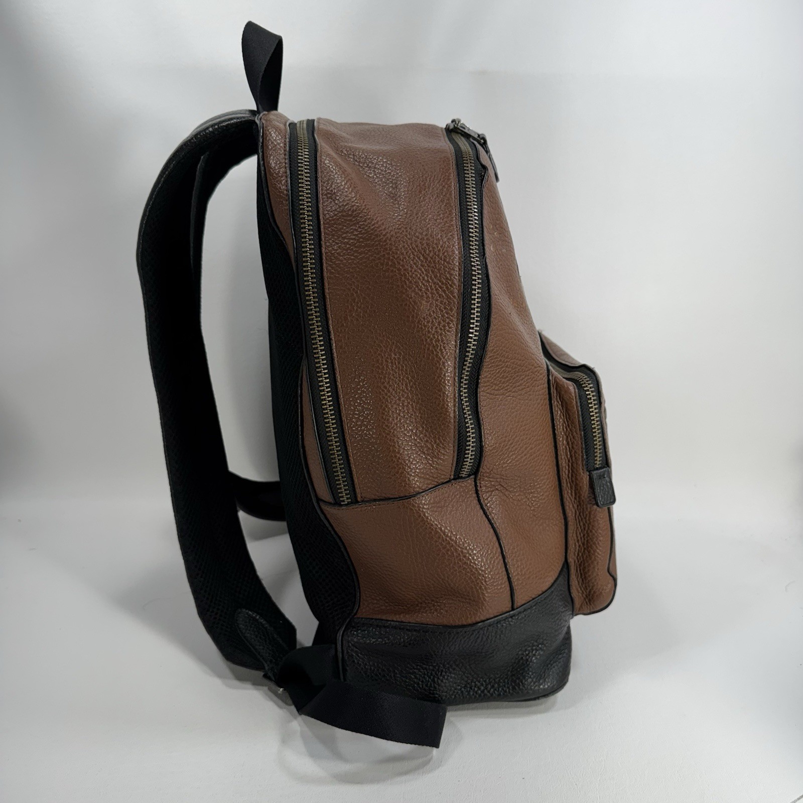 Coach West Brown Pebbled Leather Laptop Backpack F37802 – See Details
