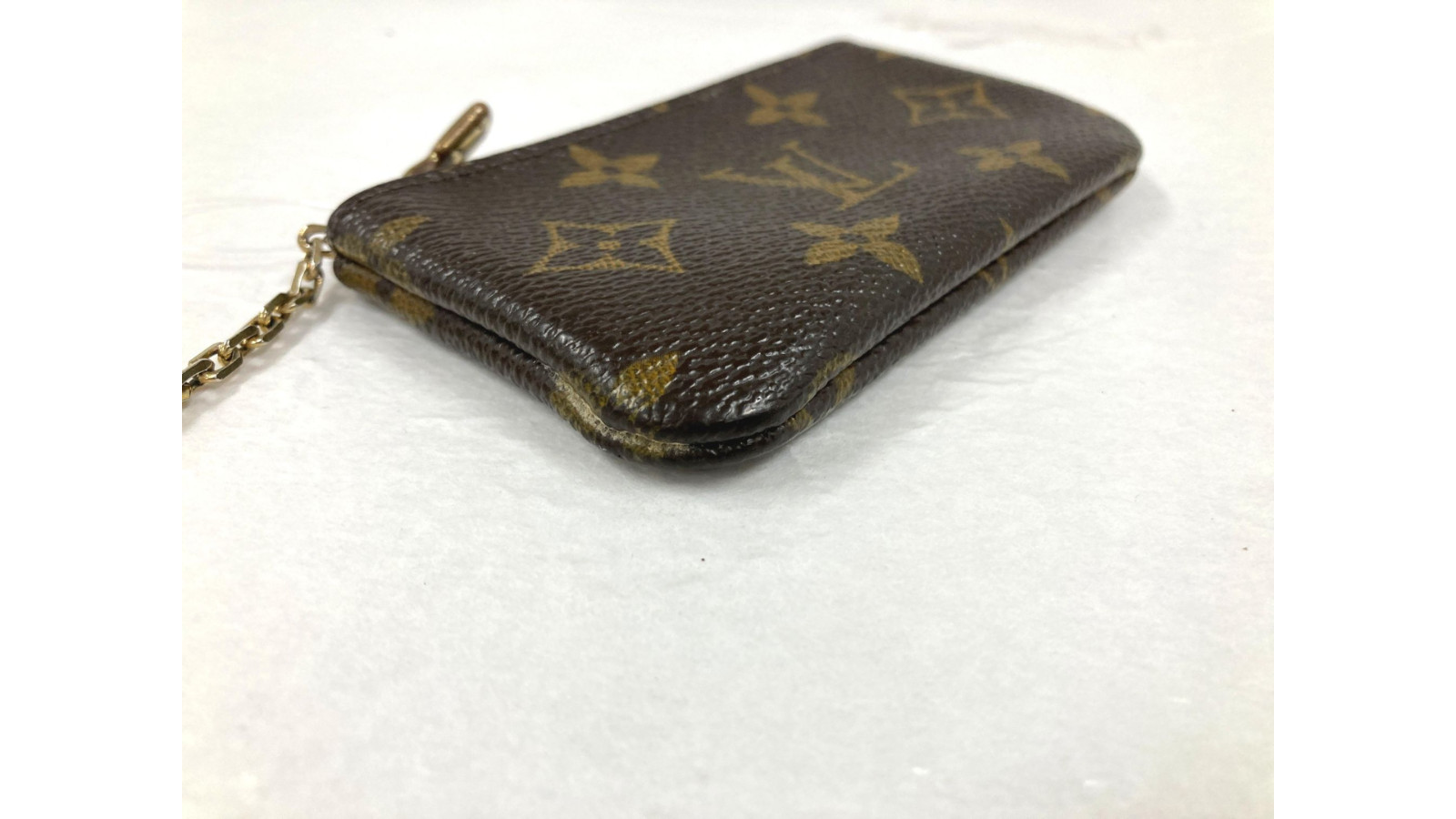 Louis Vuitton M62650 Monogram Pochette Cles Key ring Chain Coin case (Excellent)