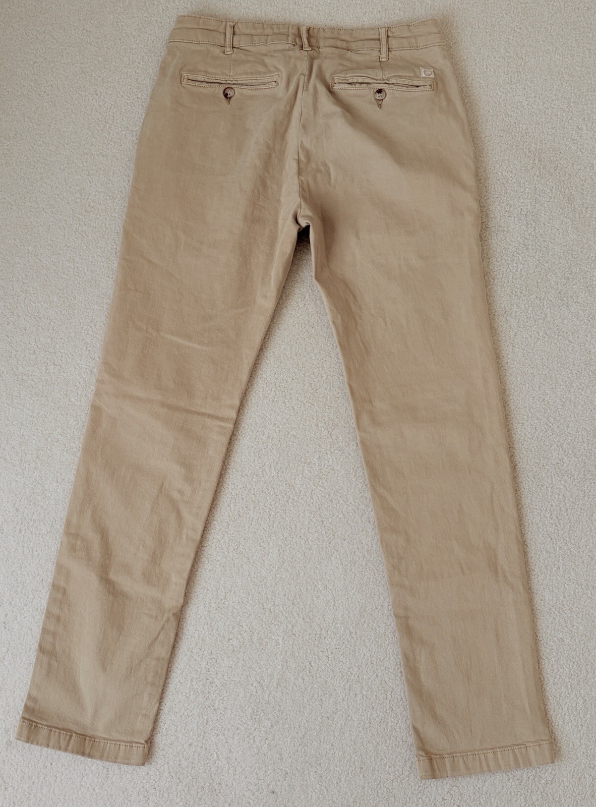 Marine Layer Men’s Beige Chino Pants 32W Slim Straight Stretch Flat Front