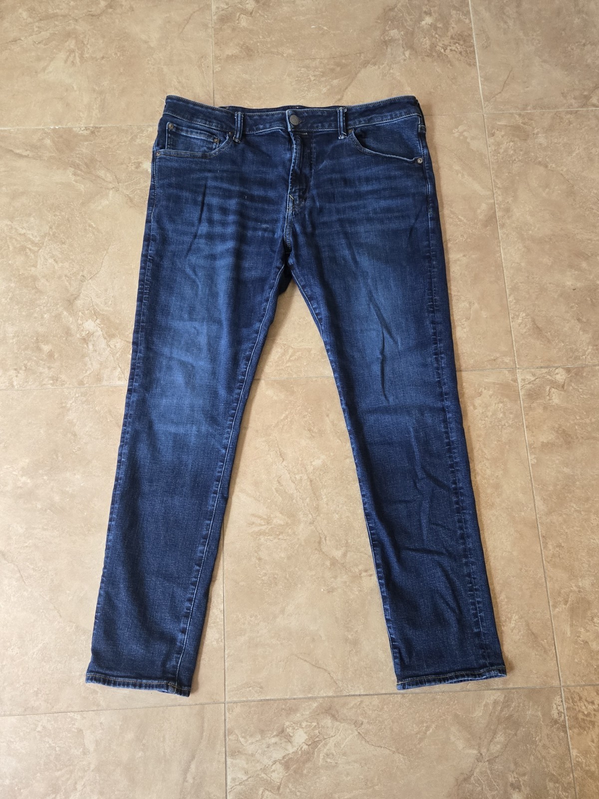 American Eagle Airflex+ Slim Jeans Mens 38×32 Dark Wash Denim Pants Blue