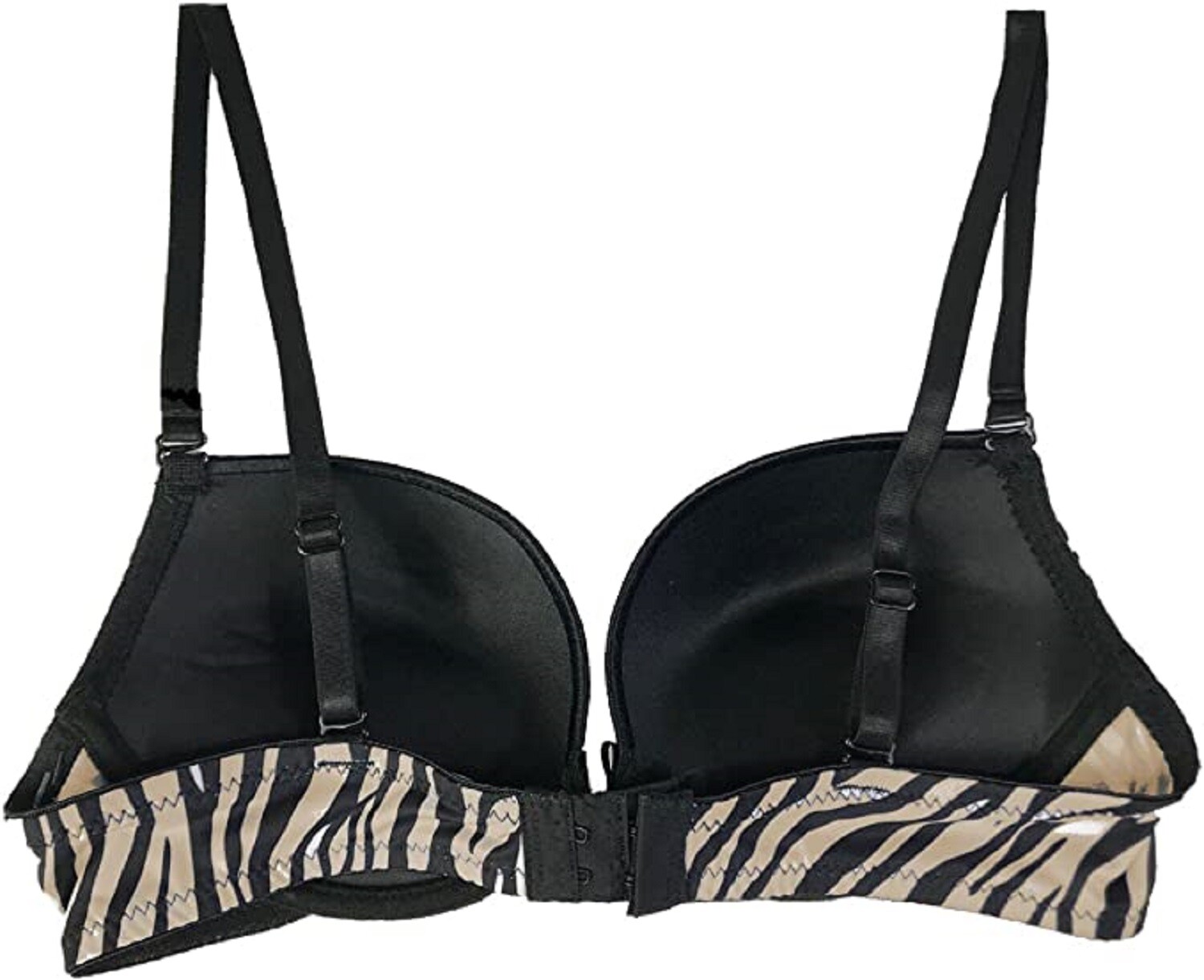 Bra Rampage Intimates Demi Tuxedo Zebra Max Push Up Plunge Underwire 500624