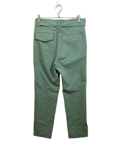CULLNI Belted side slit tapered pants Yellow green 22-SS-016