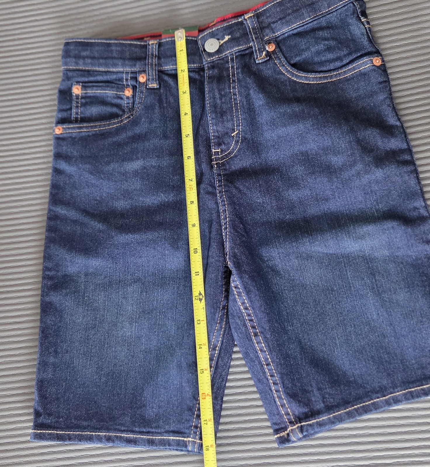 Levi’s Boys Blue Dark Wash Denim Shorts Size 14