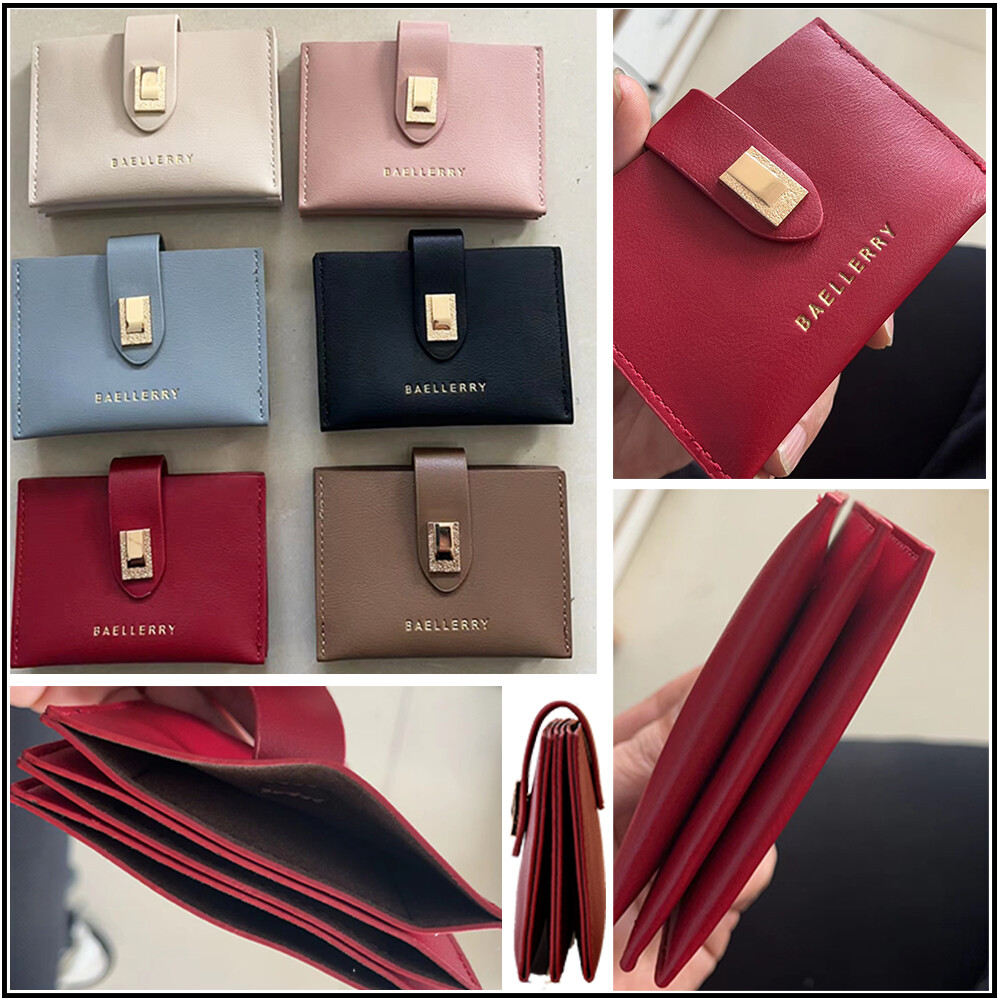 Hasp Women Wallet Small Leather Credit Card Holder Multi Pocket Mini Purse Gifts