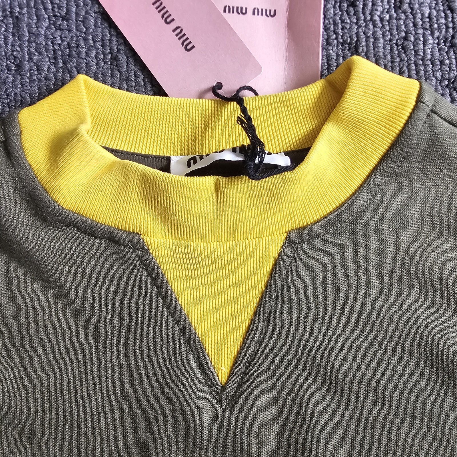 Miu Miu Green And Yellow Jumper