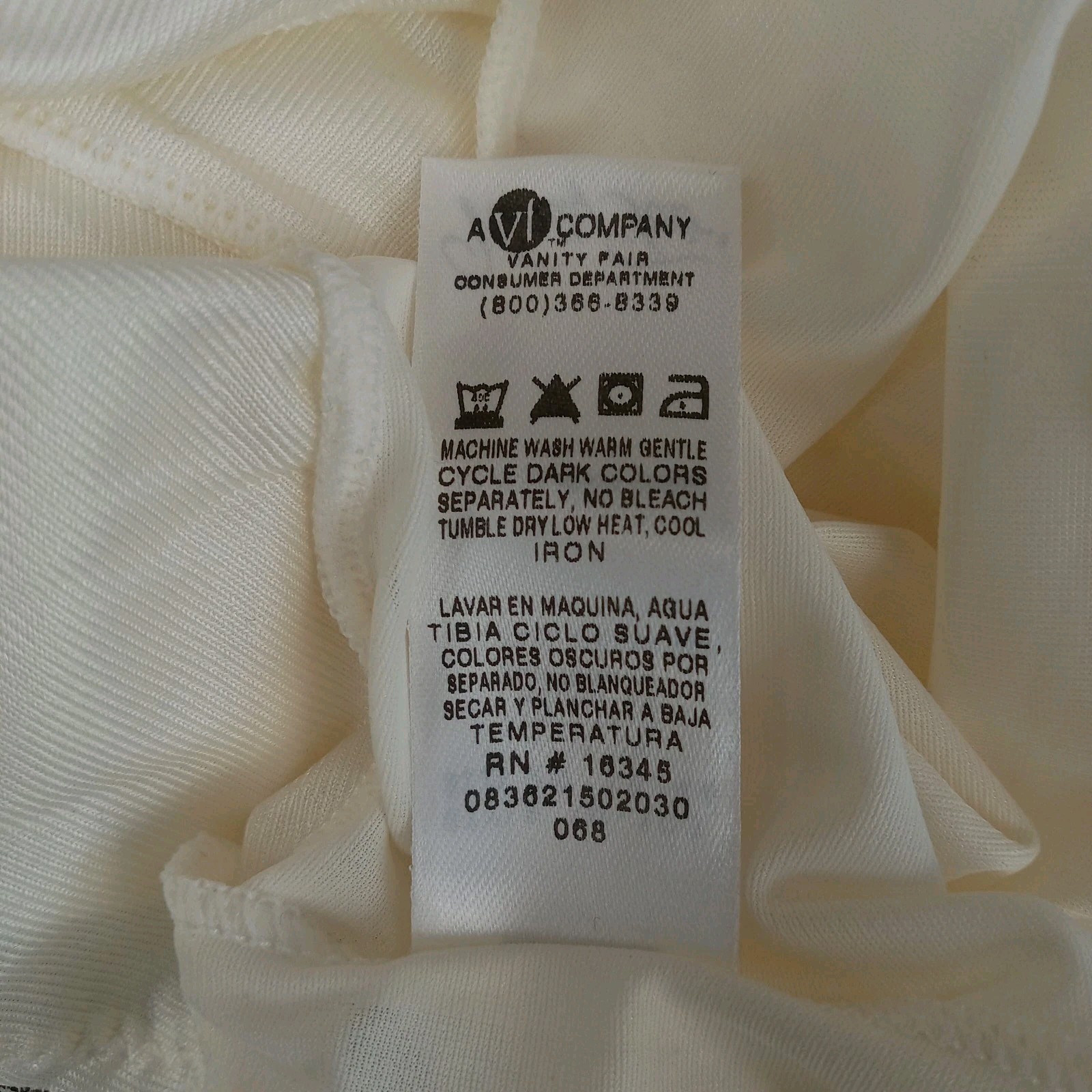 Vanity Fair Rosette Lace Full Slip Ivory Dress Womens 38 C Glow 10103 New 26″