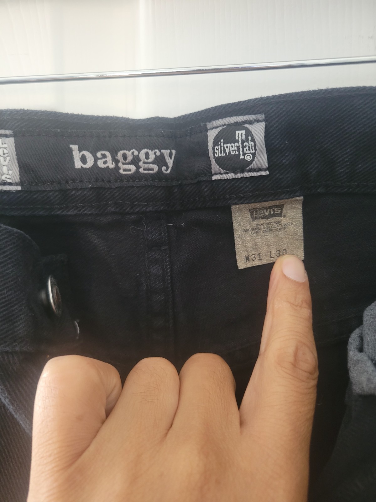 Levi’s SilverTab Baggy Black Jeans 31×30 – Early 2000’s Made in Guatemala
