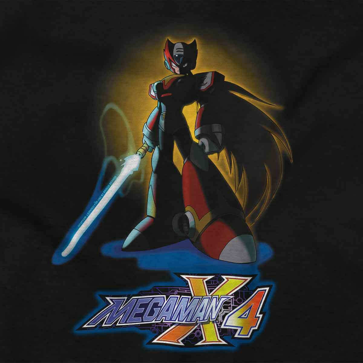Vintage Retro Mega Man Rockman X4 Video Game Womens or Mens Crewneck T Shirt Tee