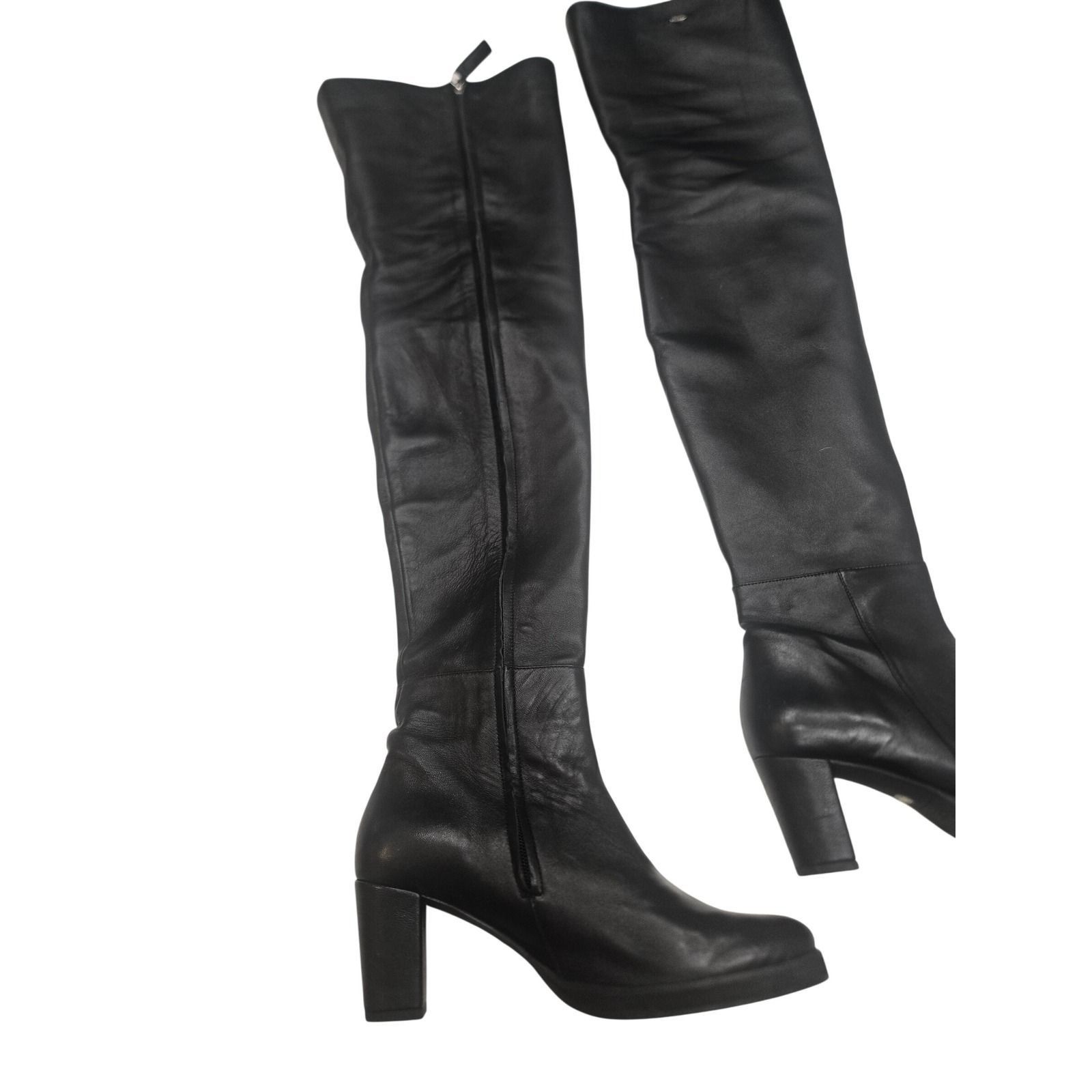 Fernando Berlin Frederique Bel 595 Over The Knee Black Leather Boots EU 39