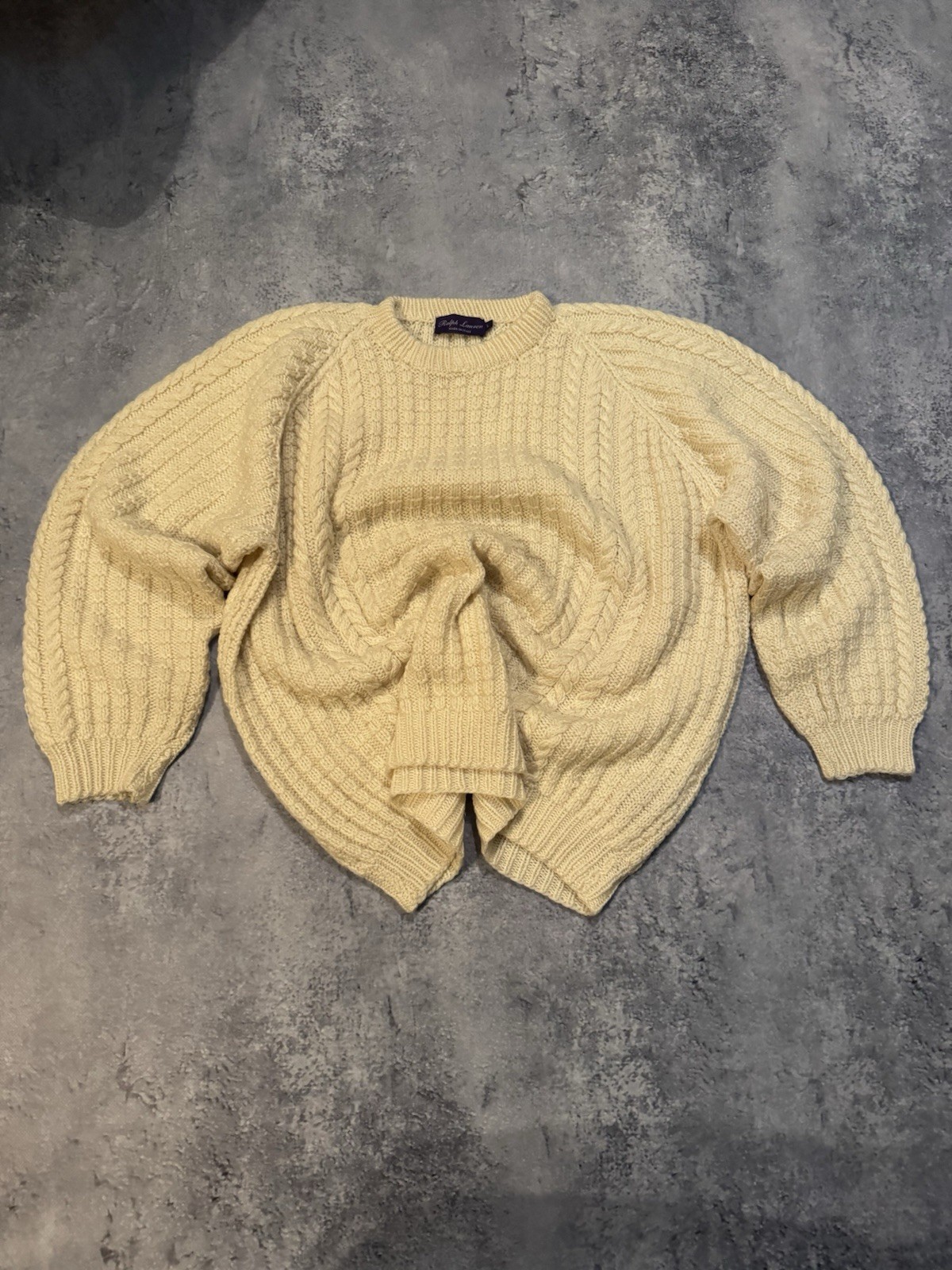 RALPH LAUREN PURPLE LABEL WOOL KNITTED SWEATER SIZE L