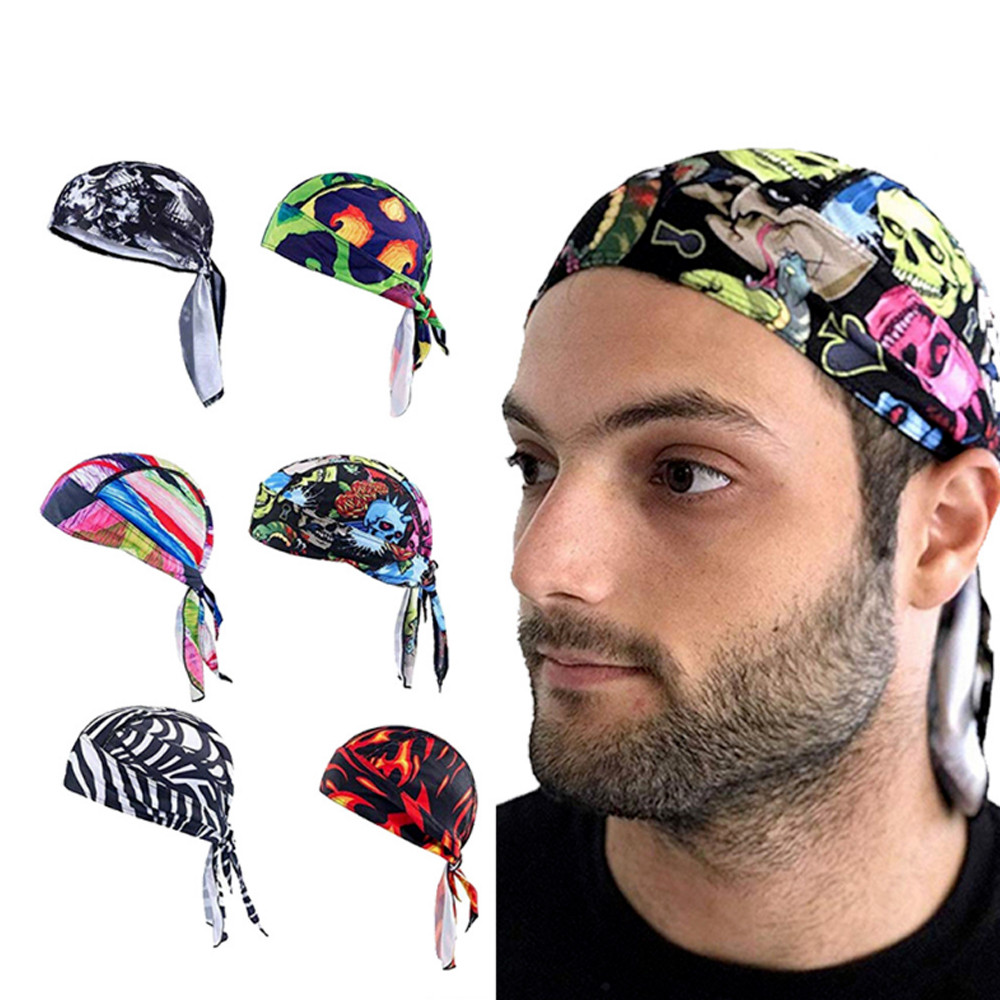 Sweat Wicking Dew Rags Skull Cap Helmet Liner Breathable Head Wrap Beanie Hat