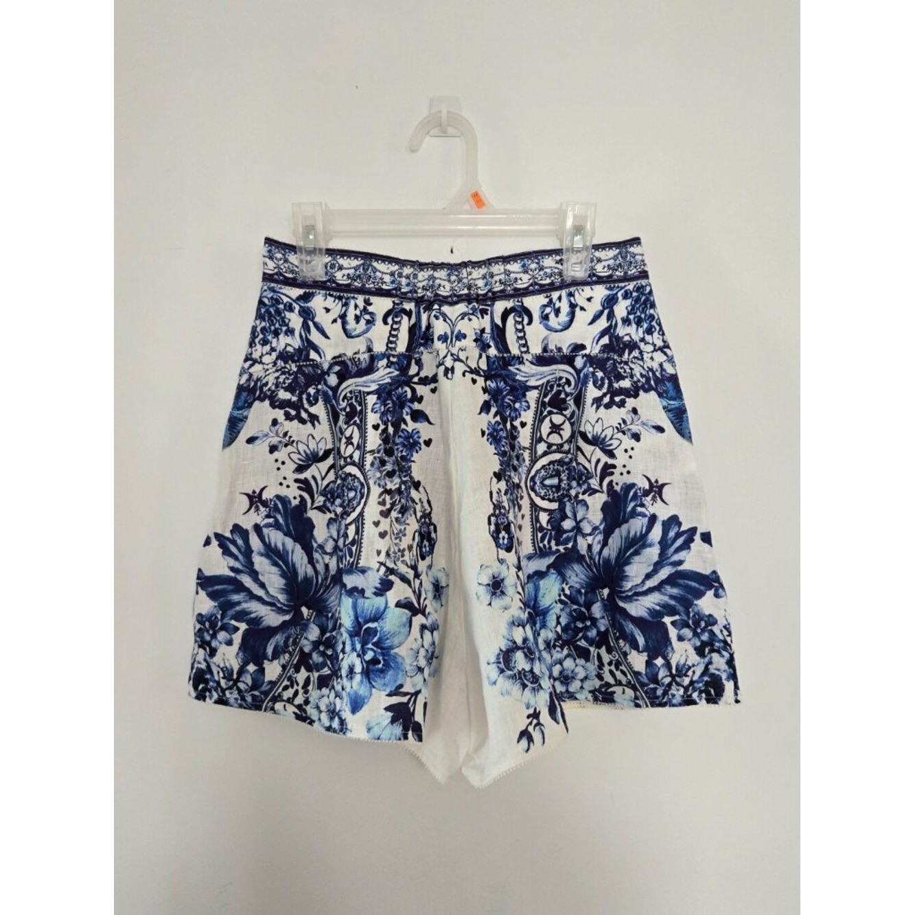 Camilla Linen Glaze and Graze Wide Waistband Shorts Size XS