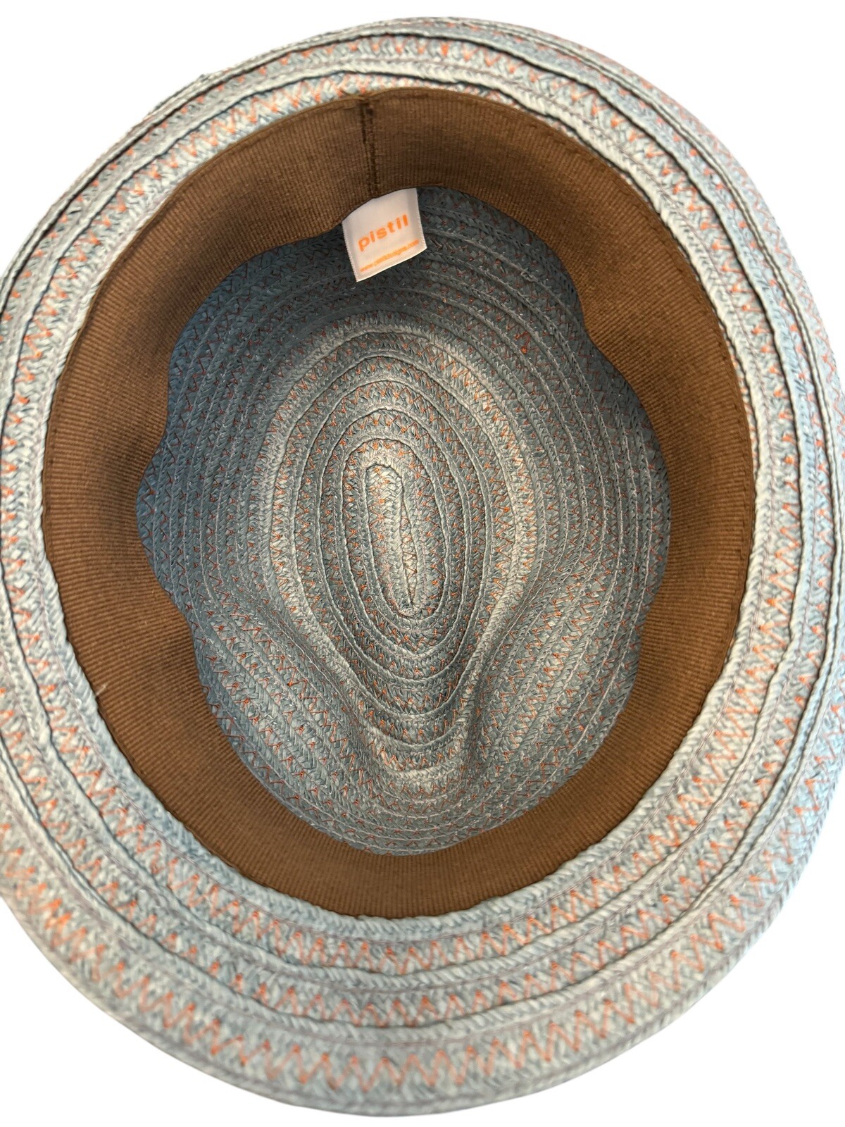 Pistil Fedora Paper Straw Woven Cap Hat Floral Band Casual Vacation