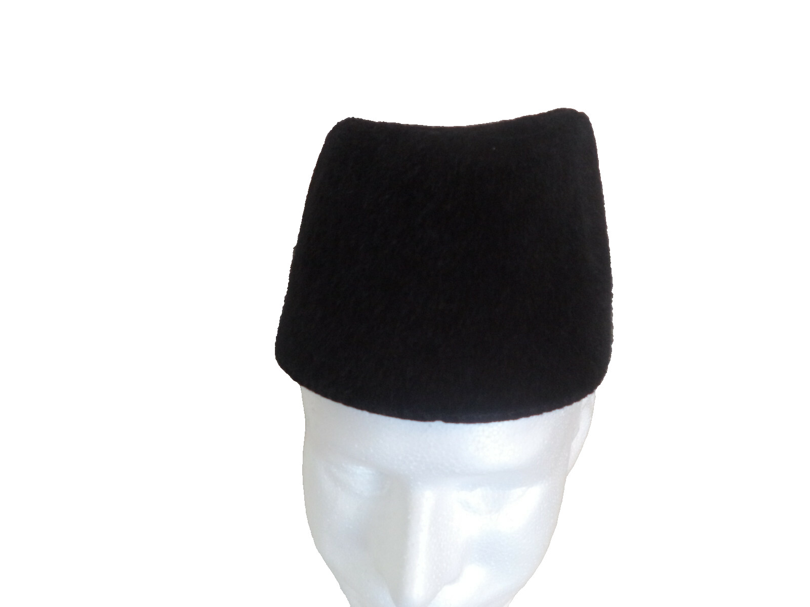 Men’s Black Handmade African Traditional Fur Perch Hats. One Size. 20 Inches Cir