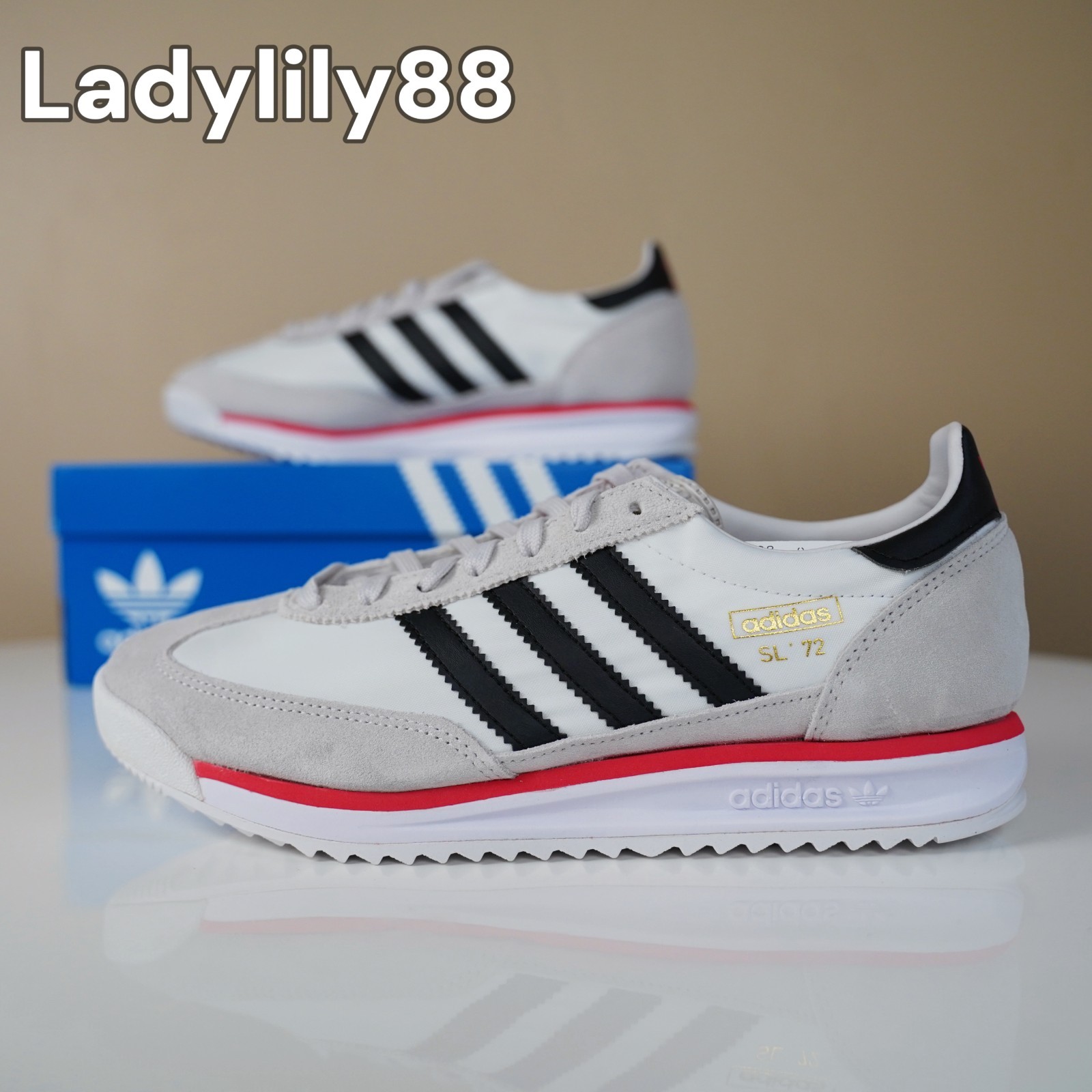 NWT Adidas Men’s SL72 RS Originals Multiple Sizes White Black Red |JS0746|