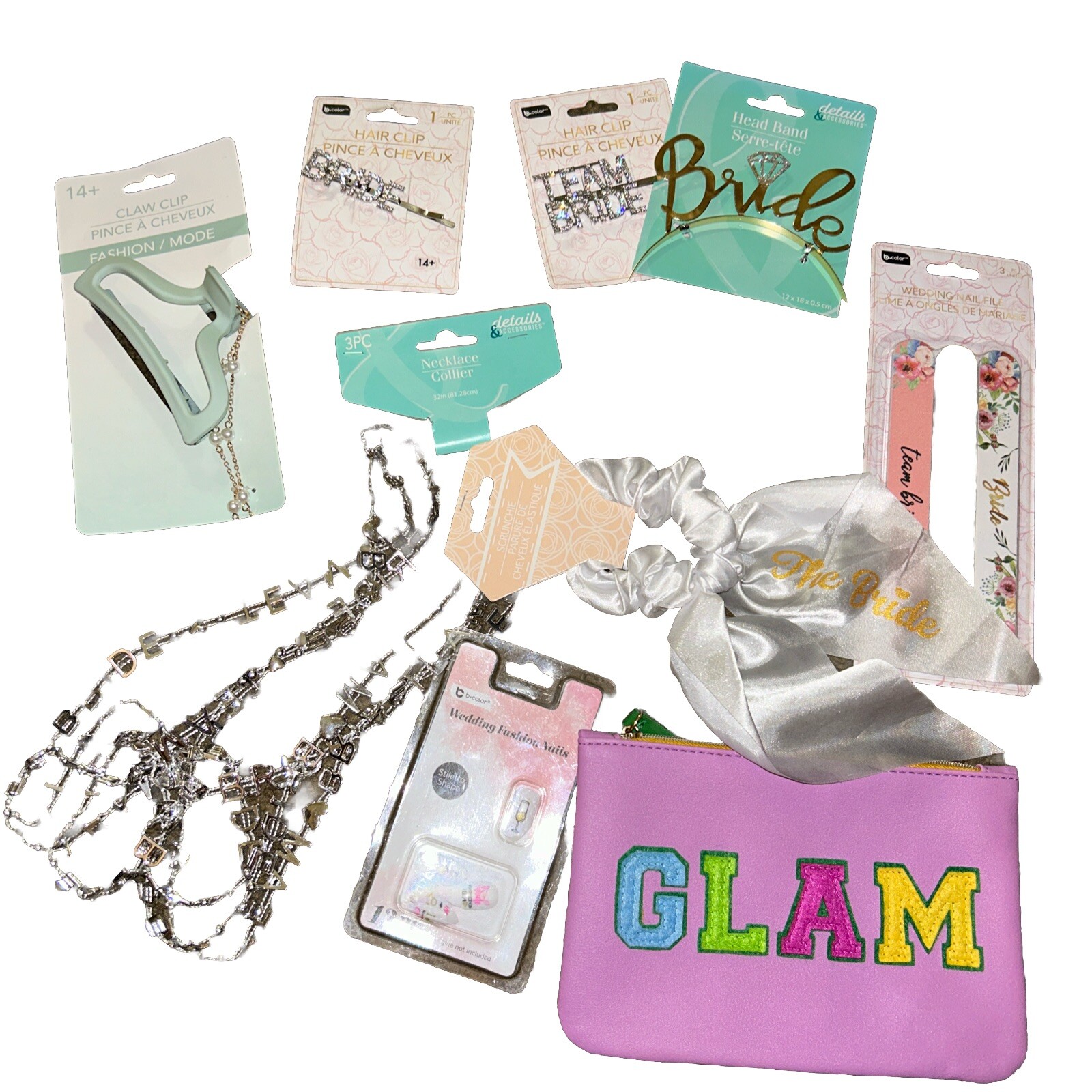 9 PC Wedding & Bridal Bachelorette Lot! As Pictured! Fast Shipping!