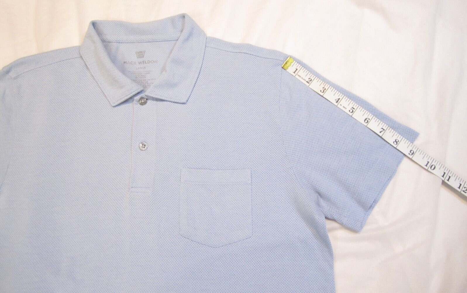 Mack Weldon For Daily Wear Men’s Short Sleeve Button Polo Shirt Size L (A198)