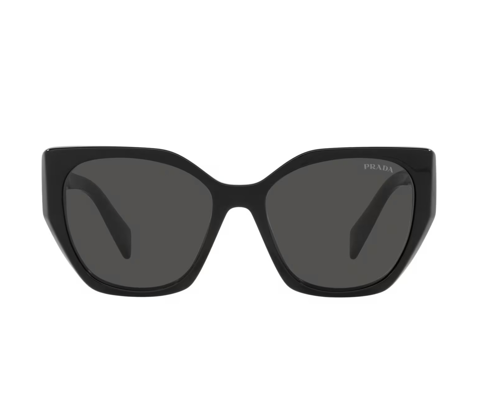 Prada PR19ZS 1AB5S0 Rectangle Sunglasses in Black/Gray Lens 100%