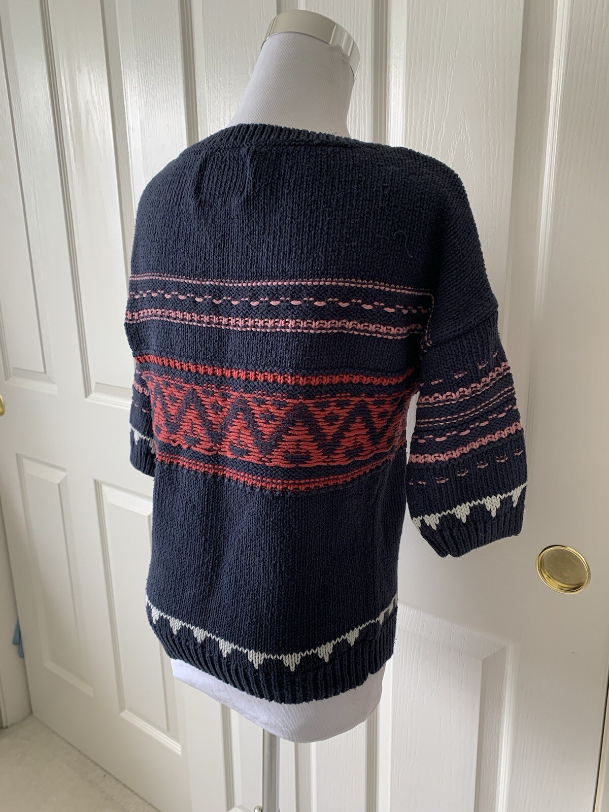 AMERICAN EAGLE PRETTY COTTON ACRYLIC BLEND SHORT SLEEVE SWEATER – SIZE S