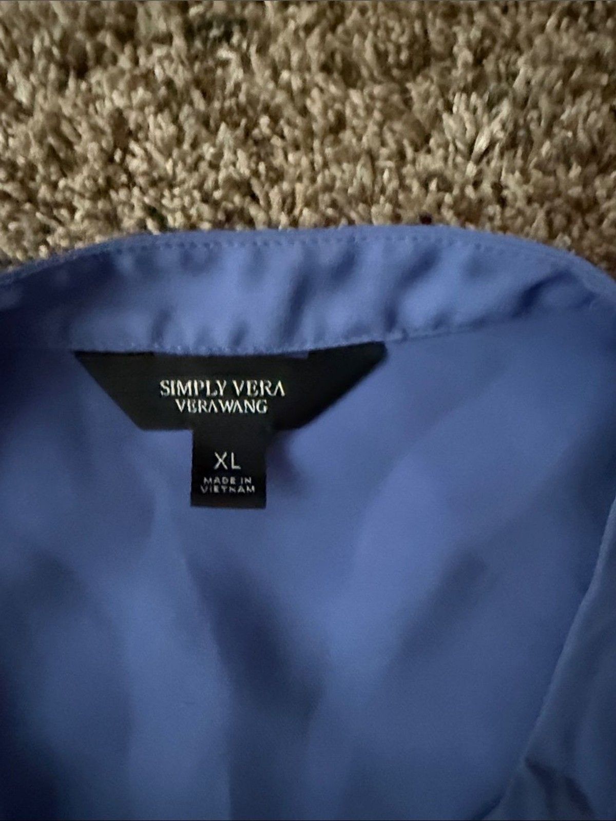 Simply Vera Vera Wang Periwinkle Short Sleeve Blouse