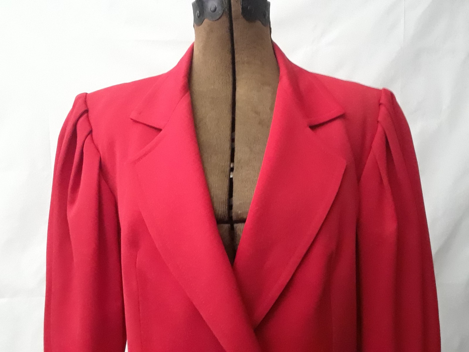 Vintage Harvé Benard Women Red Work Jacket Button – Wool – Size 8
