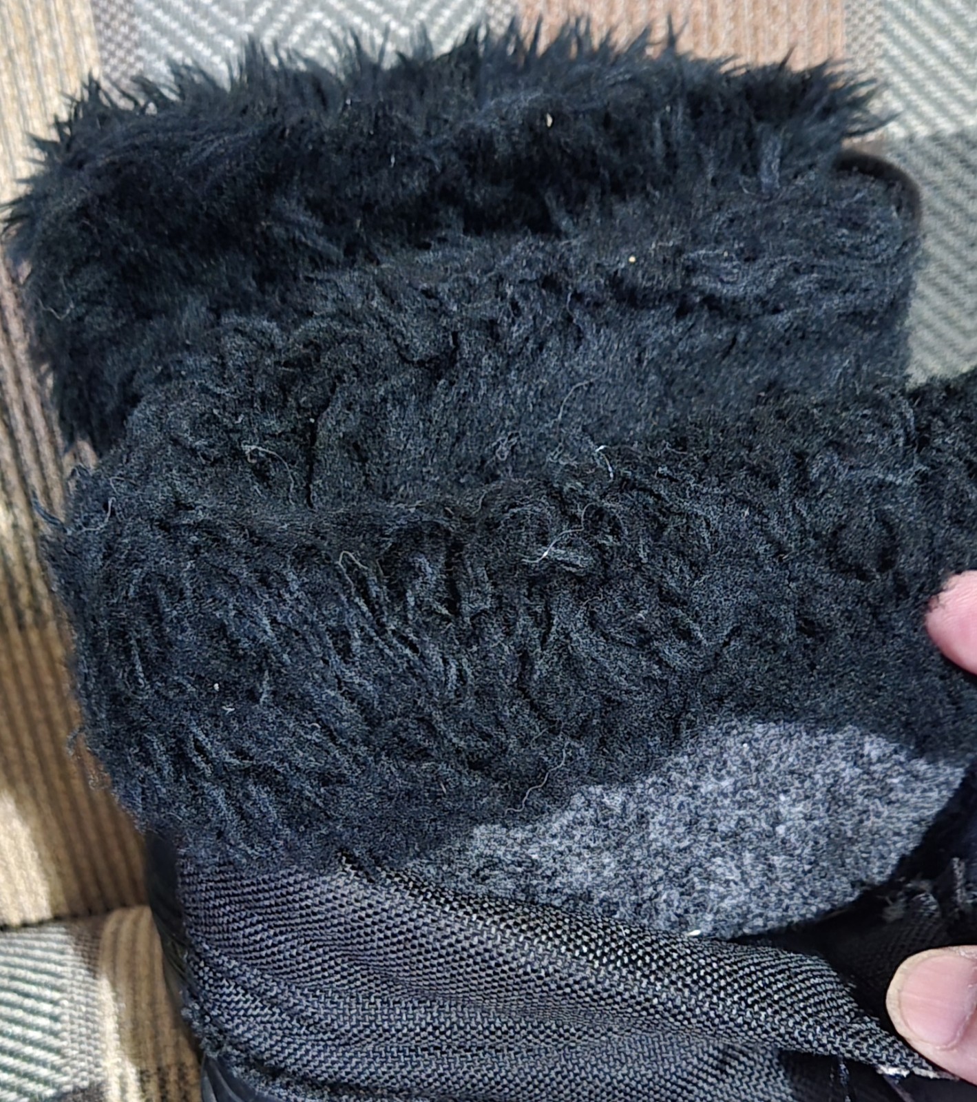 Vintage SOREL Kaufman Black Nylon & Rubber Winter Boots Faux Fur Trim Canada 6