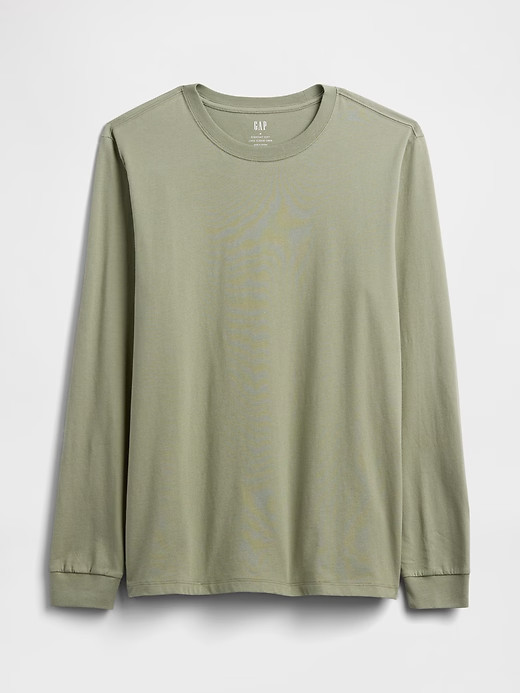 NWT GAP Everyday Soft Long-Sleeve T-Shirt Shirt 100% cotton Walden Green Men M