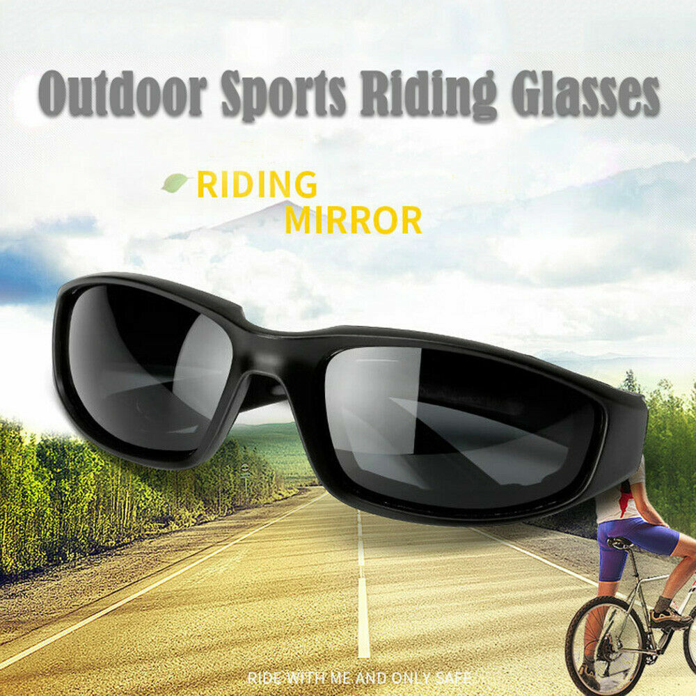 Gray Chopper Foam Padded Motorcycle Riding Glasses Sunglasses Windproof Goggles