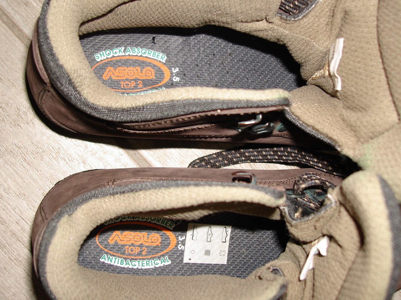 NEW Asolo Rainier Plus Hiking Boots Vibram Soles Brn. Leather Mens 7.5 EU 40 2/3
