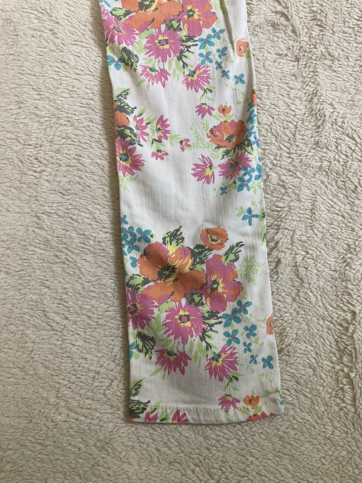 Aéropostale Y2K Floral Skinny Denim Ashley Jeans White Women’s 5-Pocket Reg