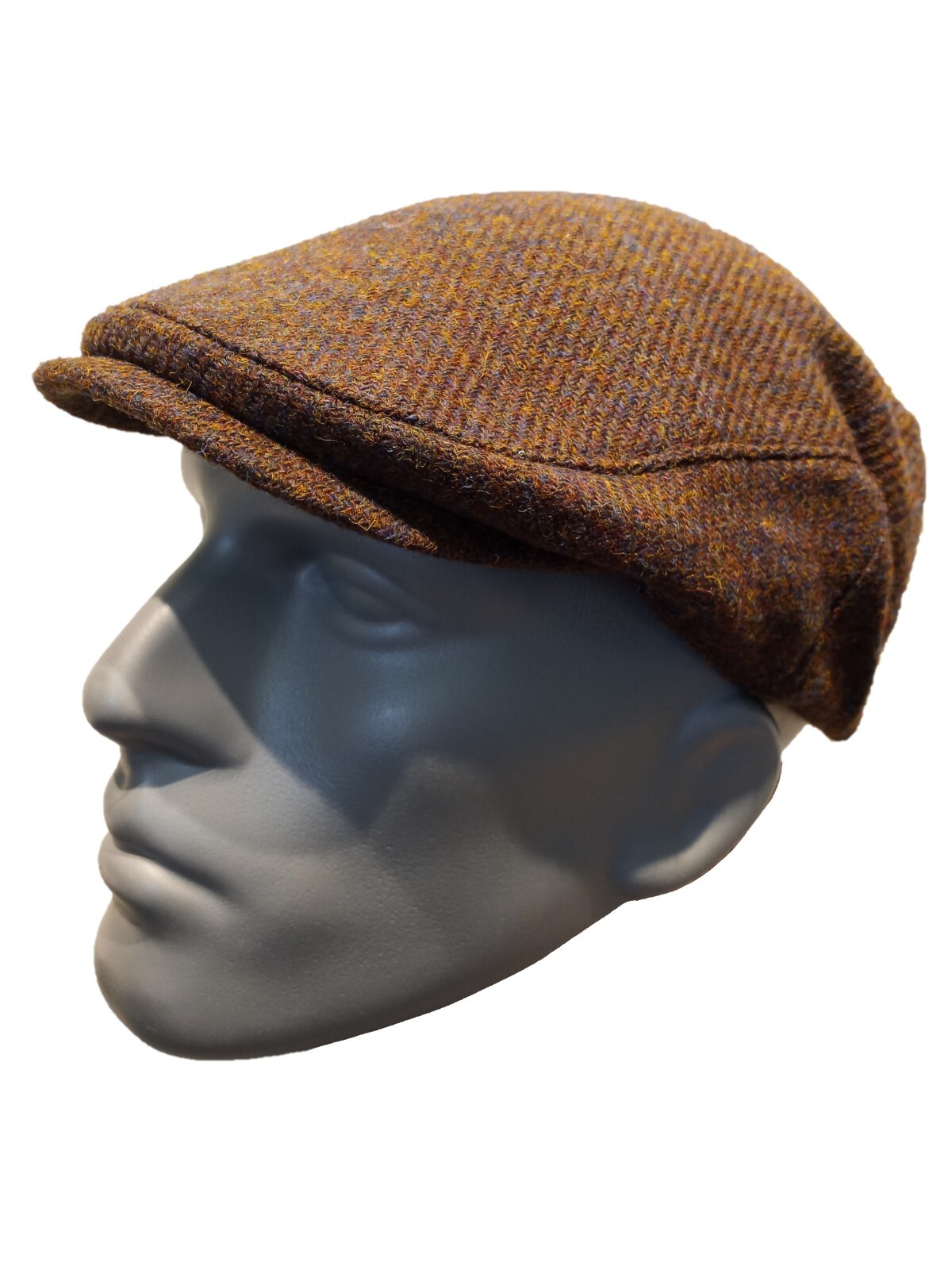 Hartside HS14 Scottish Highland Harris Tweed® Cap in Brown Mix – PICK SIZE
